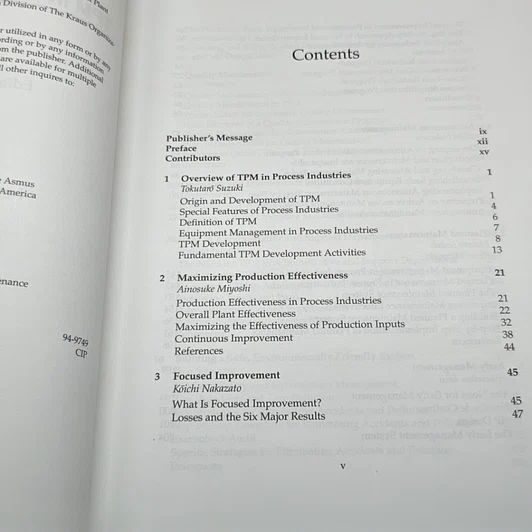 หนังสือ TPM in Process Industries รูปที่ 6