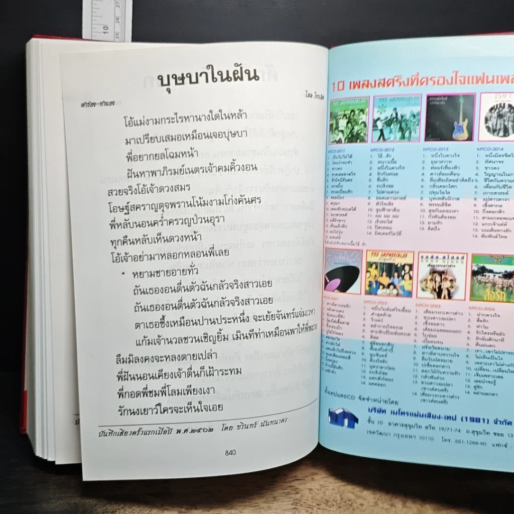 หนังสือ สารานุกรมเพลงยอดนิยม เพลงรักอมตะ ฉบับปรับปรุงแก้ไข ปี 2543 รูปที่ 22