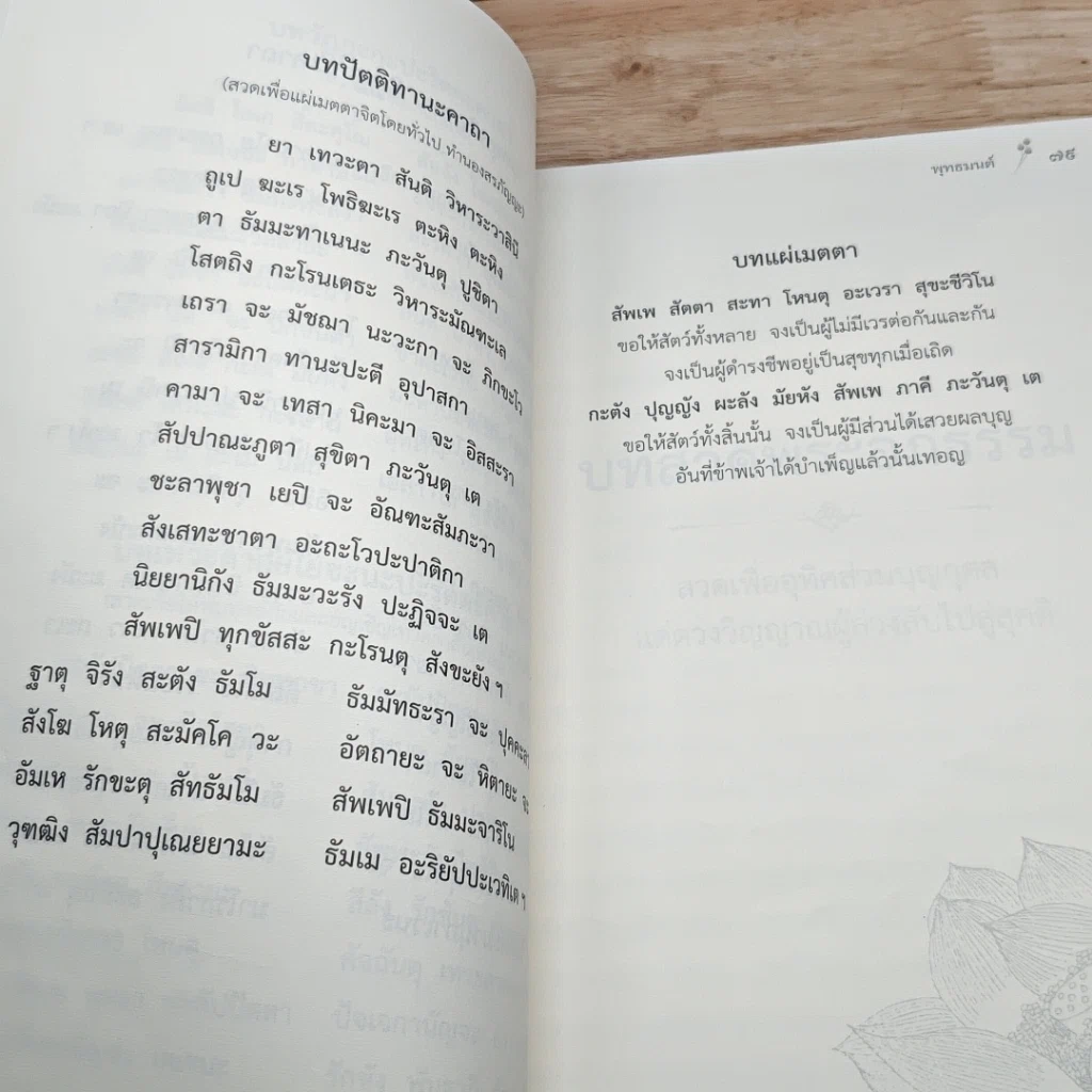 หนังสือ พุทธมนต์  ฝึกตนให้รู้ตื่นเบิกบาน สร้างสะพานบุญข้ามภพชาติต่อไป รูปที่ 8