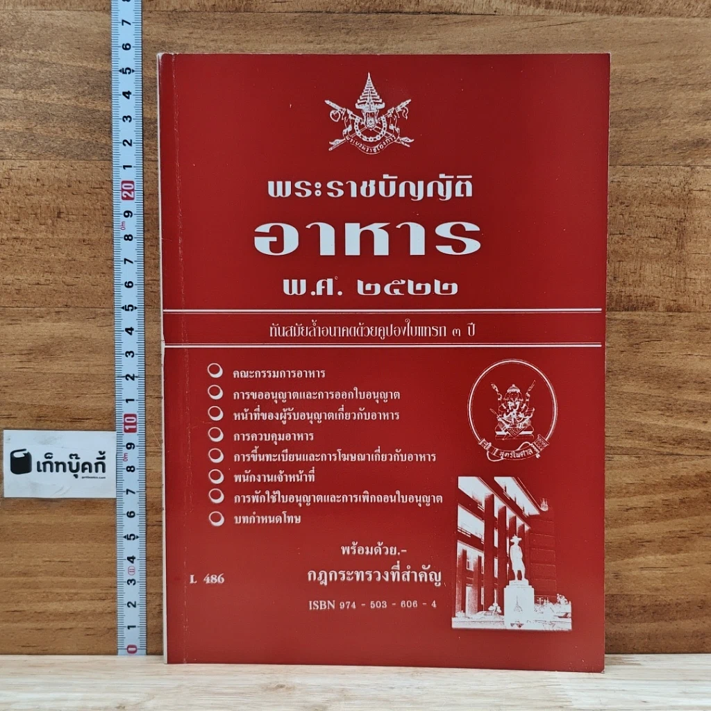 หนังสือ พระราชบัญญัติอาหาร พ.ศ.2522 รูปที่ 1