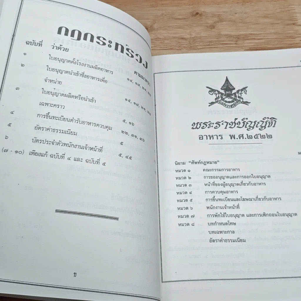 หนังสือ พระราชบัญญัติอาหาร พ.ศ.2522 รูปที่ 8