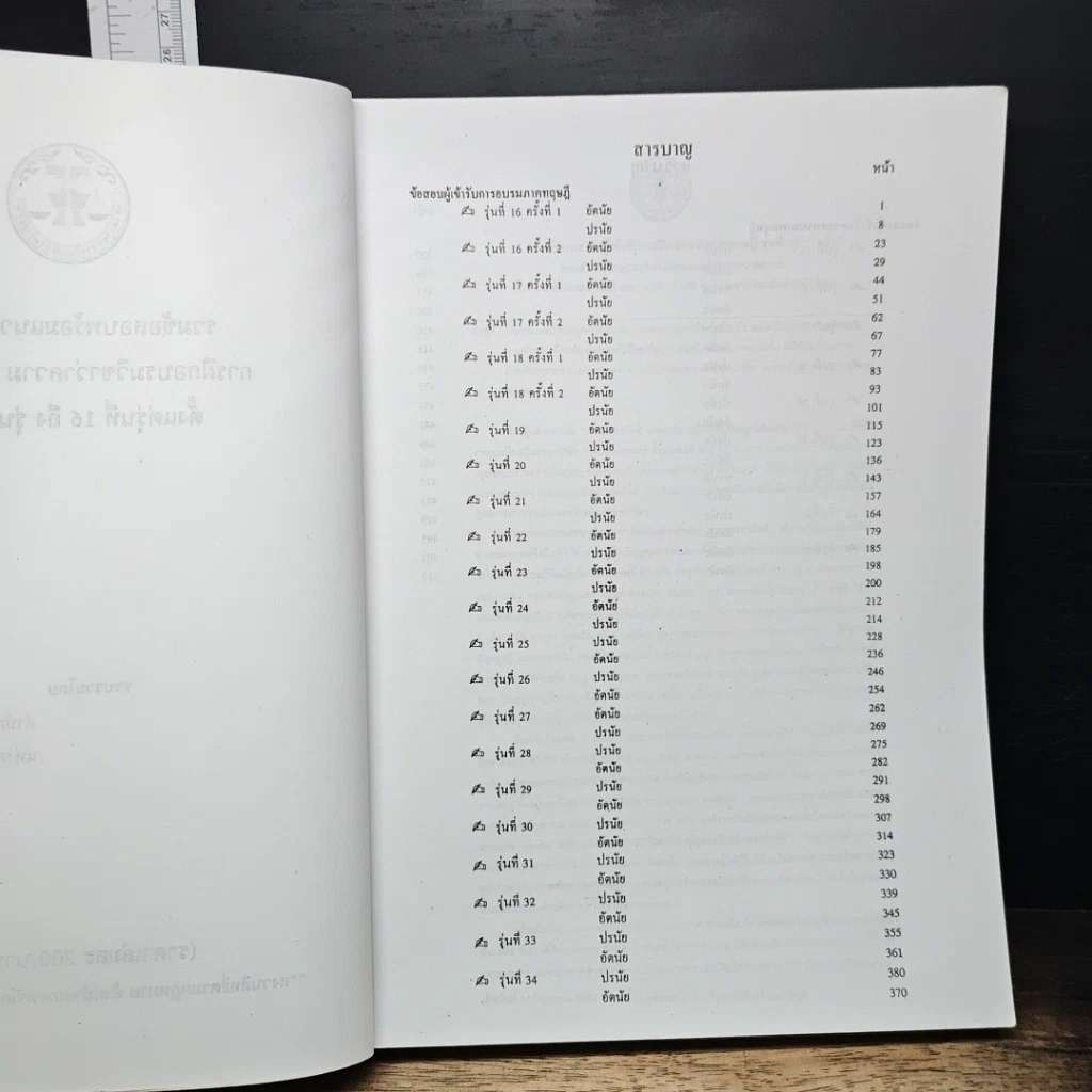 หนังสือ รวมข้อสอบพร้อมแนวคำตอบ การฝึกอบรมวิชาว่าความ ภาคทฤษฎี ตั้งแต่รุ่นที่ 16 ถึง รุ่นที่ 43 รูปที่ 6