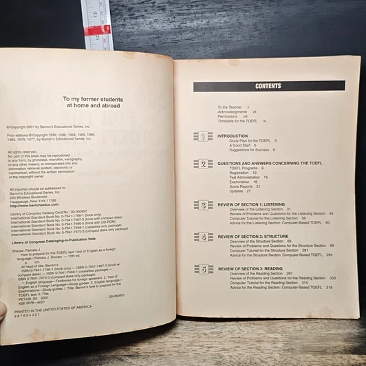 หนังสือ Barron's How to Prepare for the TOEFL รูปที่ 6