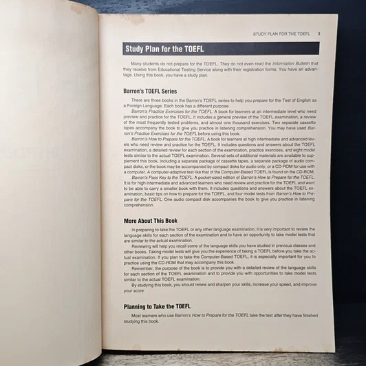 หนังสือ Barron's How to Prepare for the TOEFL รูปที่ 8