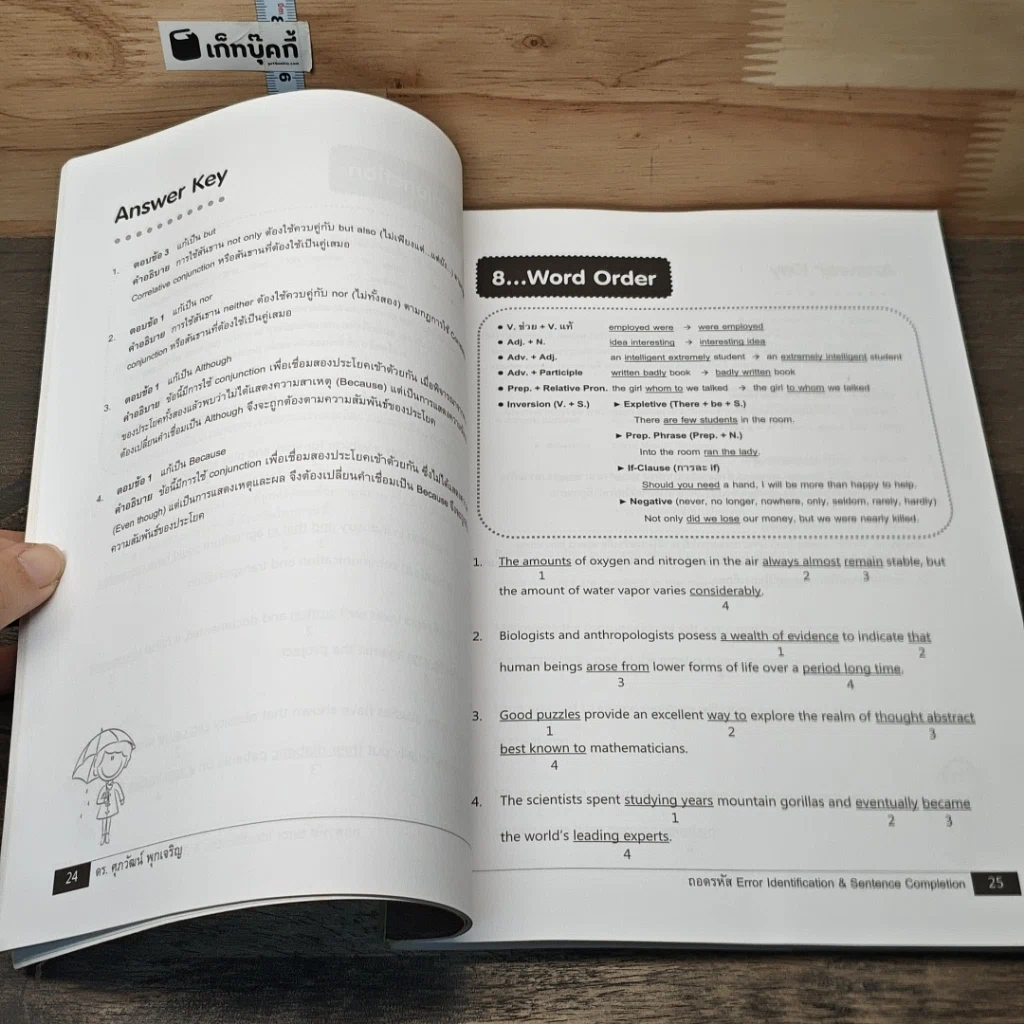 หนังสือ ถอดรหัส ERROR Identification & Sentence Completion รูปที่ 9