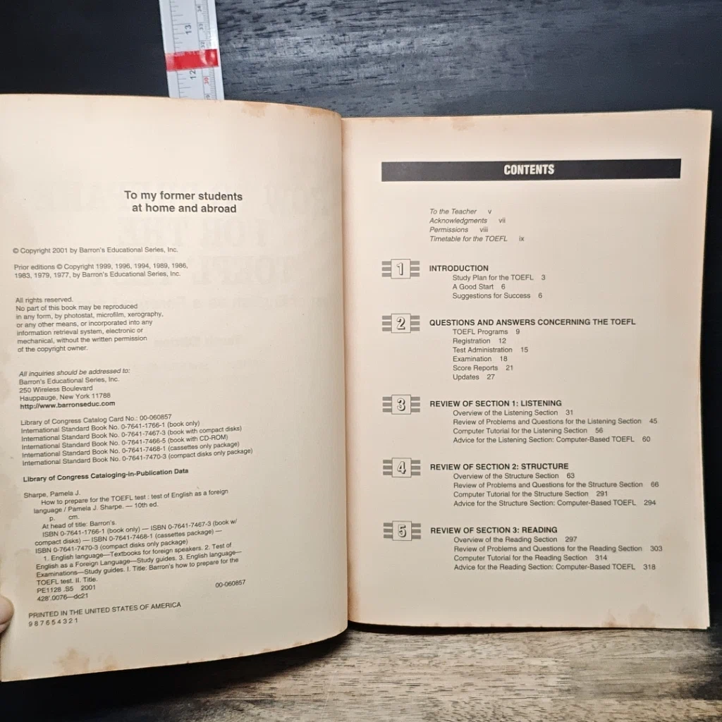 หนังสือ Barron's How to Prepare for the TOEFL รูปที่ 6
