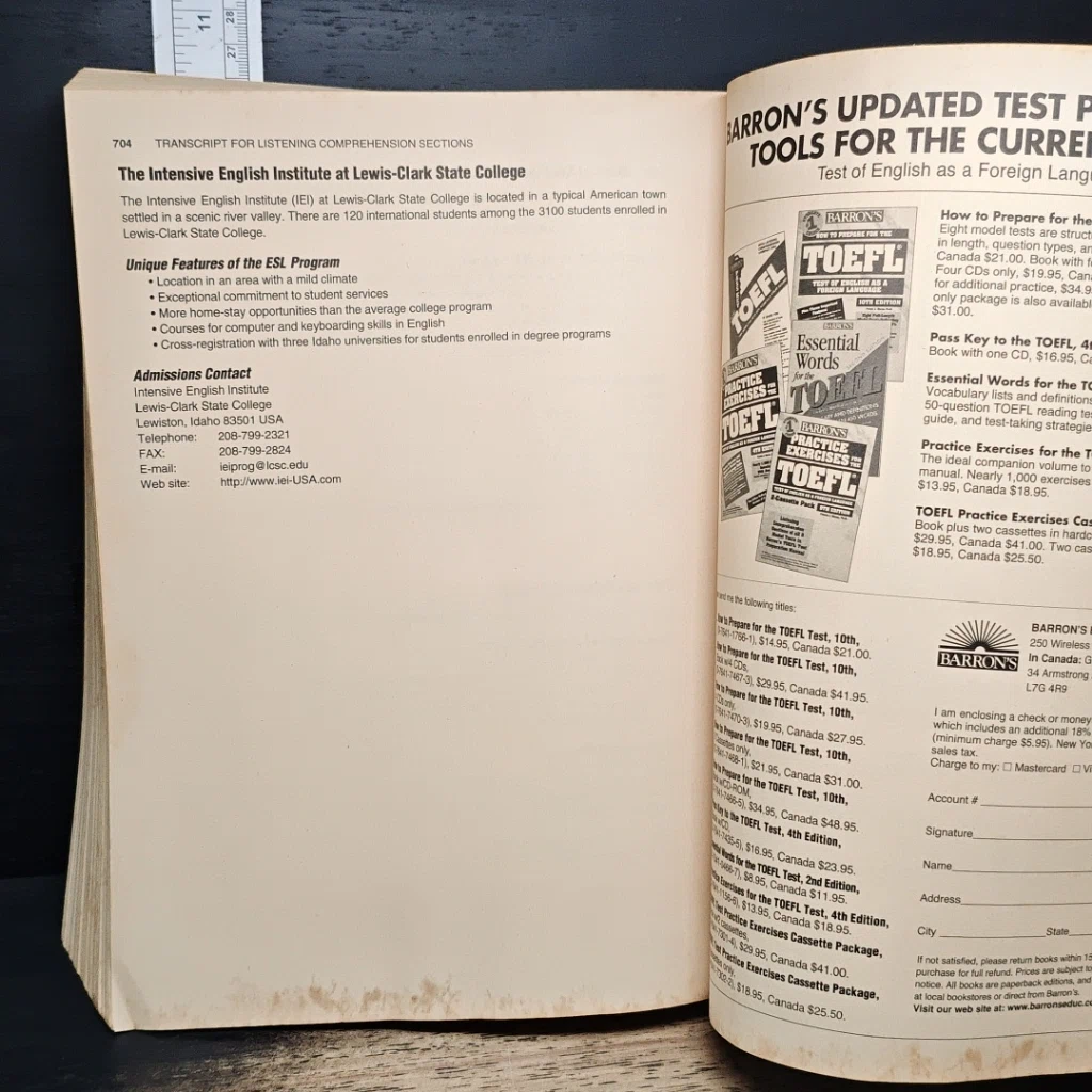 หนังสือ Barron's How to Prepare for the TOEFL รูปที่ 9