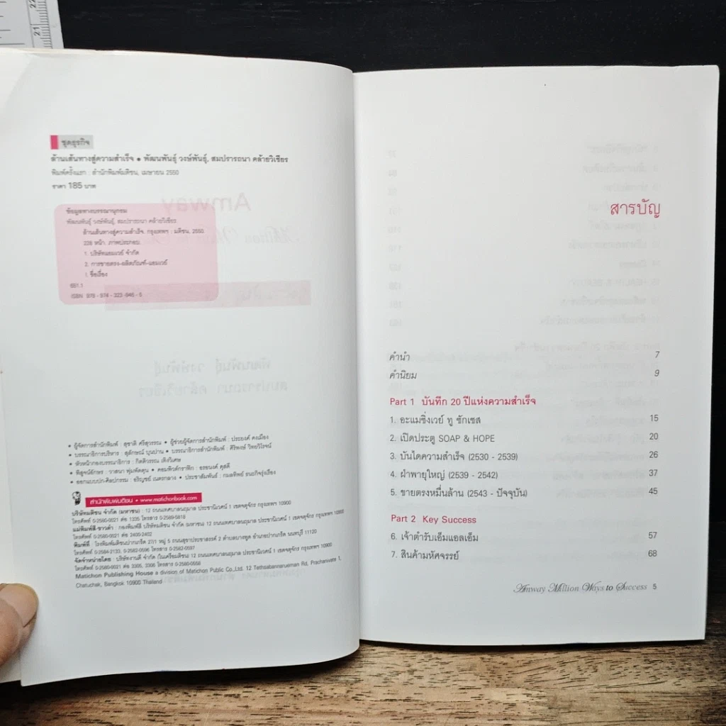 หนังสือ Amway Million Ways To Success ล้านเส้นทางสู่ความสำเร็จ รูปที่ 6
