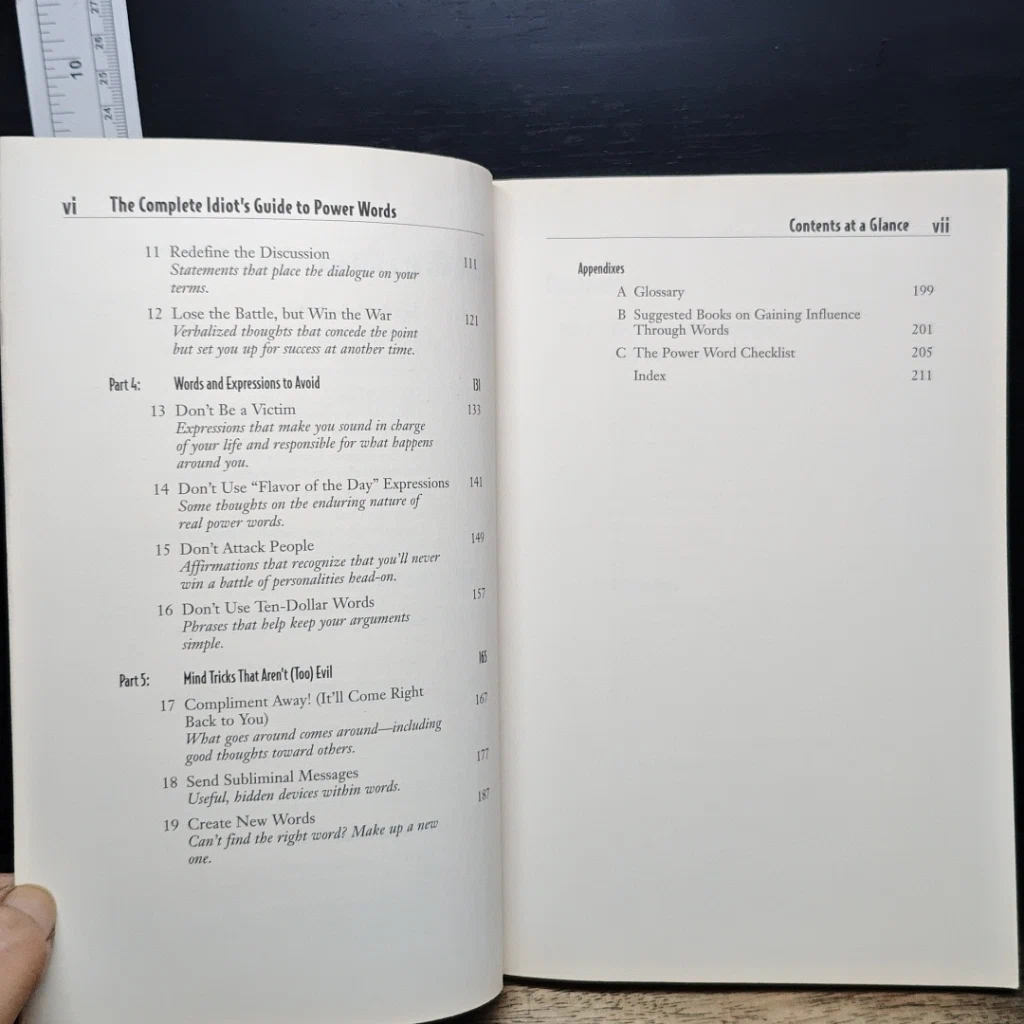 หนังสือ The Complete Idiot's Guide to Power Words รูปที่ 7