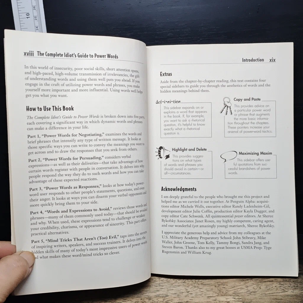 หนังสือ The Complete Idiot's Guide to Power Words รูปที่ 12