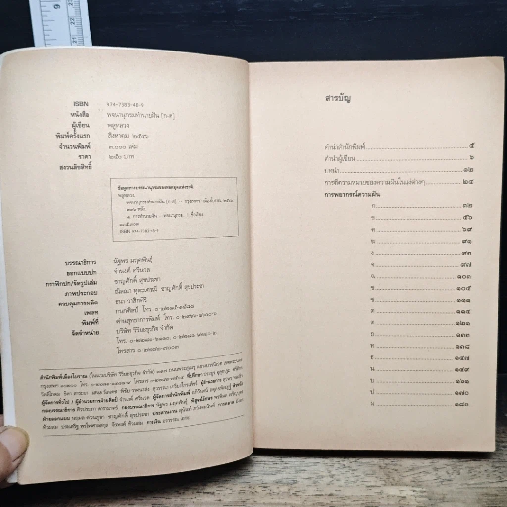 หนังสือ พจนานุกรมทำนายฝัน ก-ฮ รูปที่ 6