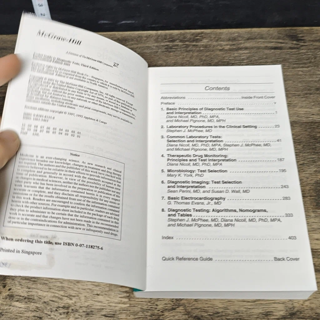 หนังสือ Pocket Guide to Diagnostic Tests รูปที่ 6