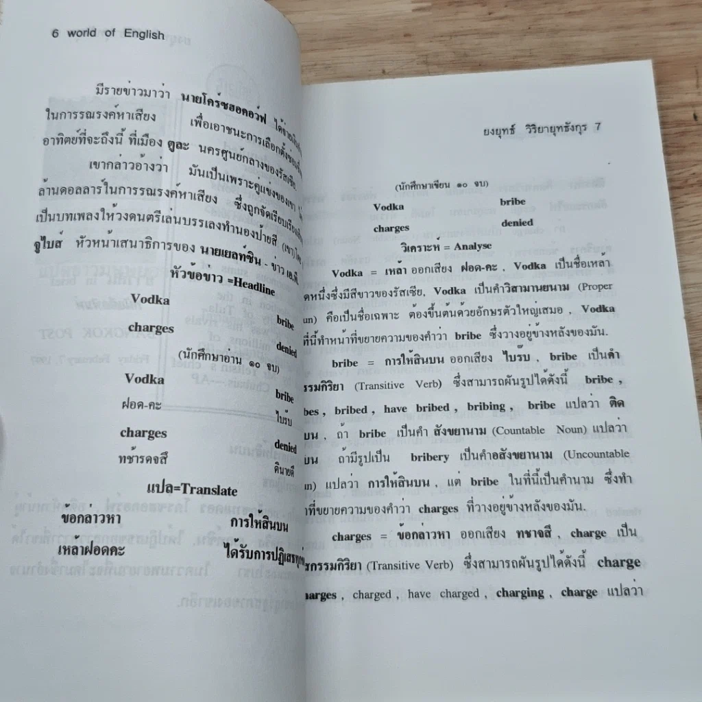 หนังสือ World of English: ฝึกอ่าน ฝึกเขียน ฝึกแปลข่าว ด้วยตนเอง รูปที่ 6