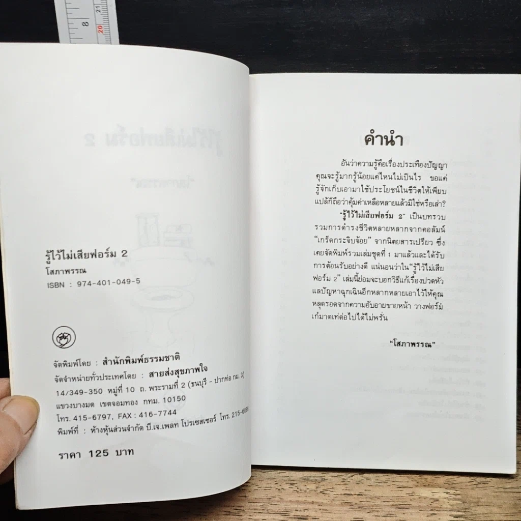 หนังสือ รู้ไว้ไม่เสียฟอร์ม เล่ม 2 รูปที่ 6
