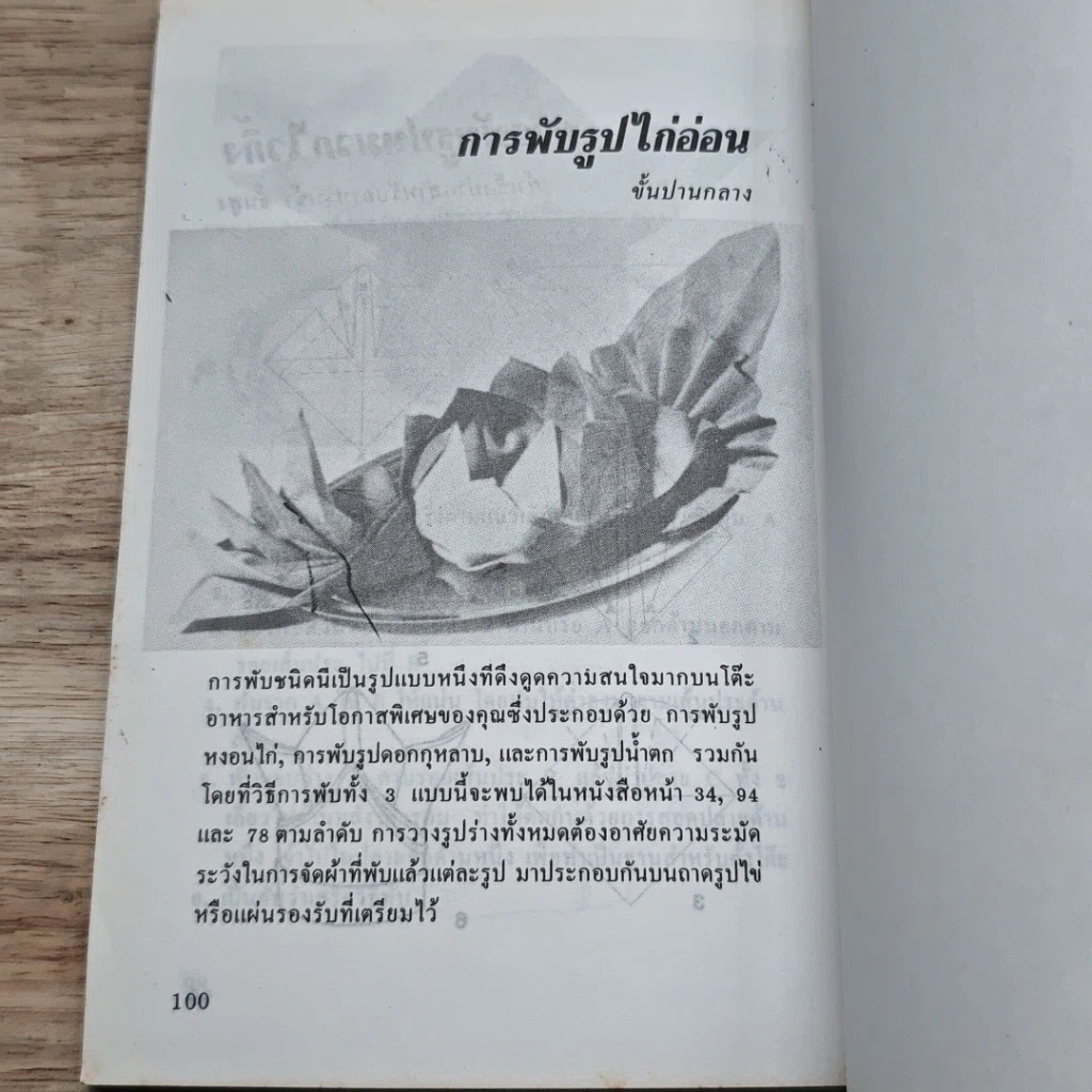 หนังสือ ศิลปะการพับผ้าเช็ดปาก รูปที่ 9