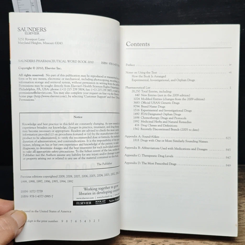 หนังสือ Saunders Pharmaceutical Word Book 2010 รูปที่ 6