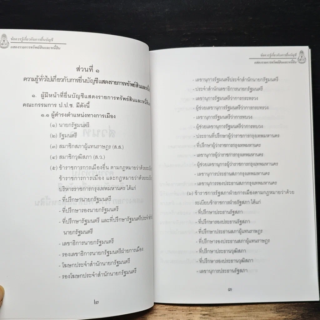 หนังสือ ข้อควรรู้เกี่ยวกับการยื่นบัญชีแสดงรายการทรัพย์สินและหนี้สิน รูปที่ 8