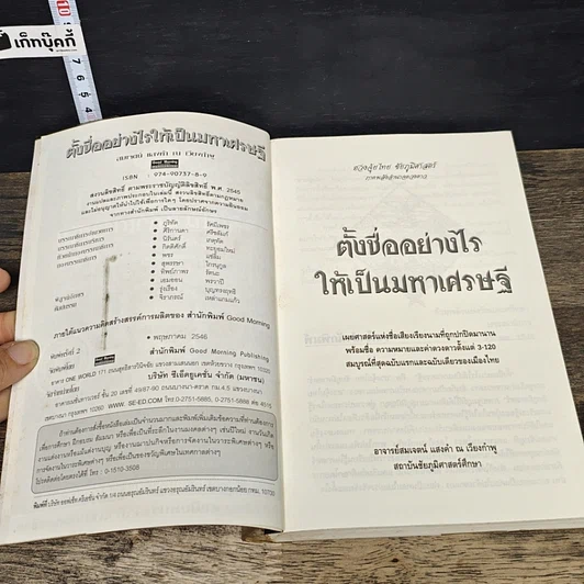 หนังสือ ตั้งชื่ออย่างไรให้เป็นมหาเศรษฐี รูปที่ 6