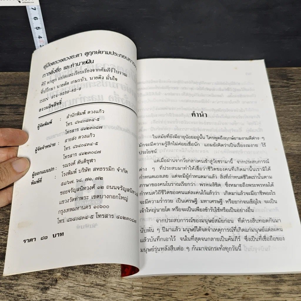 หนังสือ คู่มือตรวจดวงชะตา ดูฤกษ์ยามประกอบการงาน การตั้งชื่อ และทำนายฝัน รูปที่ 6