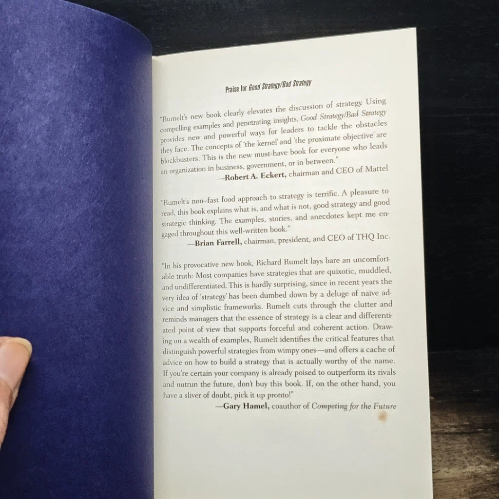 หนังสือ Good Strategy Bad Strategy รูปที่ 6