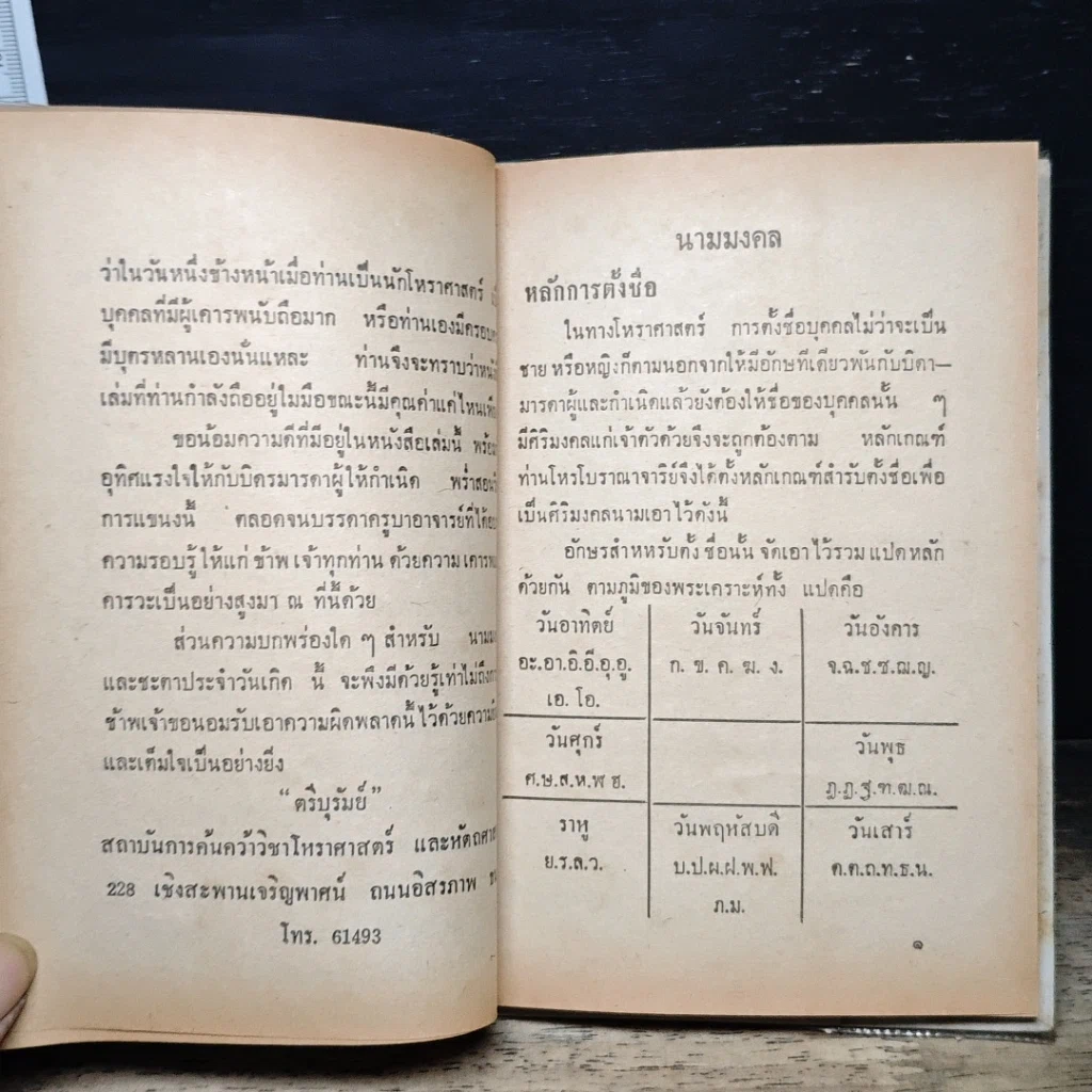 หนังสือ นามมงคล และชะตาประจำวันเกิด รูปที่ 7